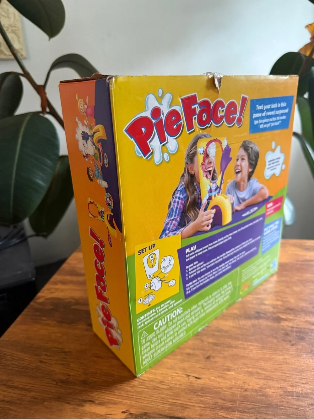 Hasbro Pie Face! Game - Yellow and Purple Box